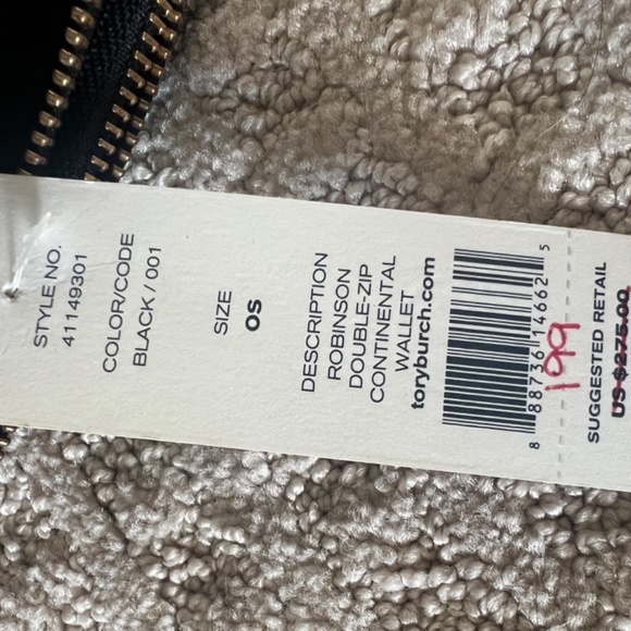 NWT Tory Burch double zipper leather wallet - Picture 5 of 6